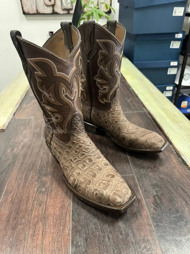 American Alligator-Rustic Brown - 10.5 E - Boots