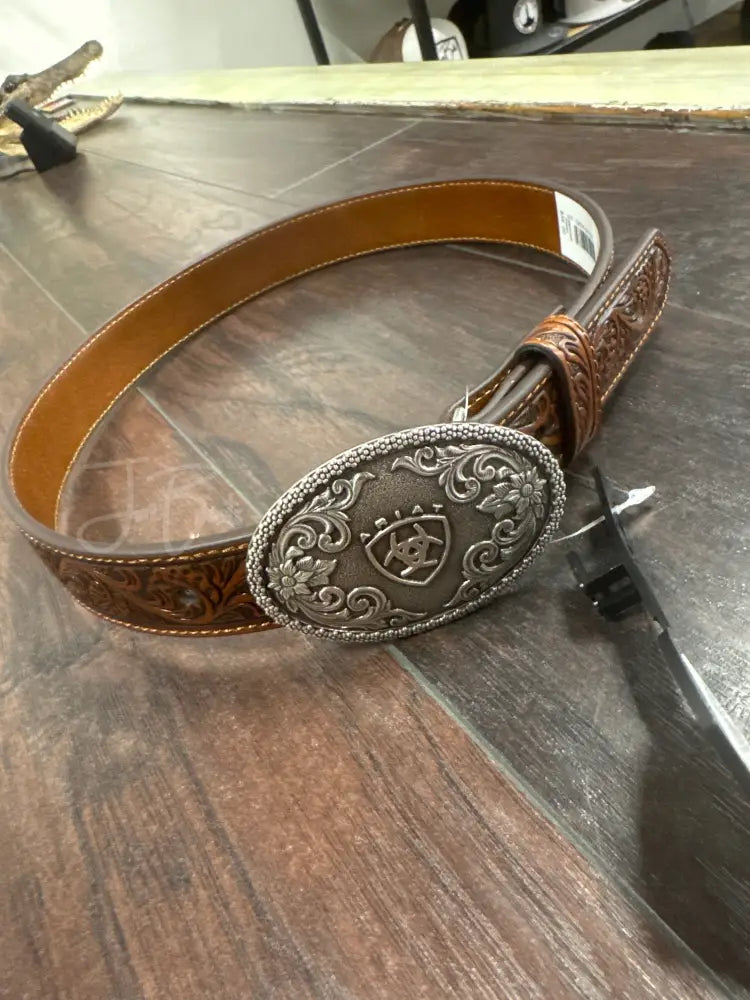 ARIAT kids belt leather embossed
