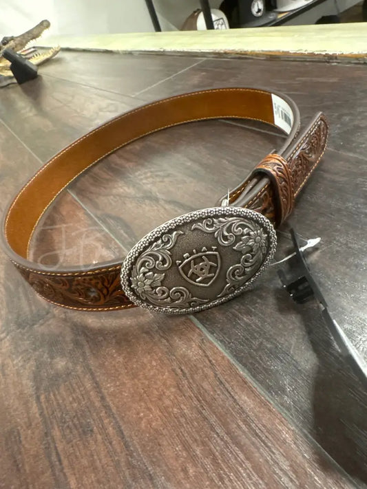 ARIAT kids belt leather embossed