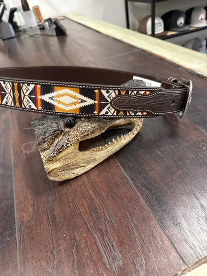 ARIAT Men’s Fabric Inlay Chocolate