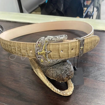 Belt CMN Mink - 1 1/2” - Sz 42 - metal buckle