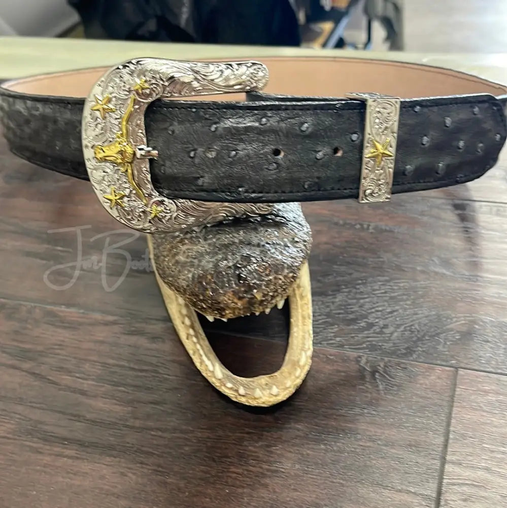Belt OS- Dove gray - 1 1/2”- sz 40- metal buckle