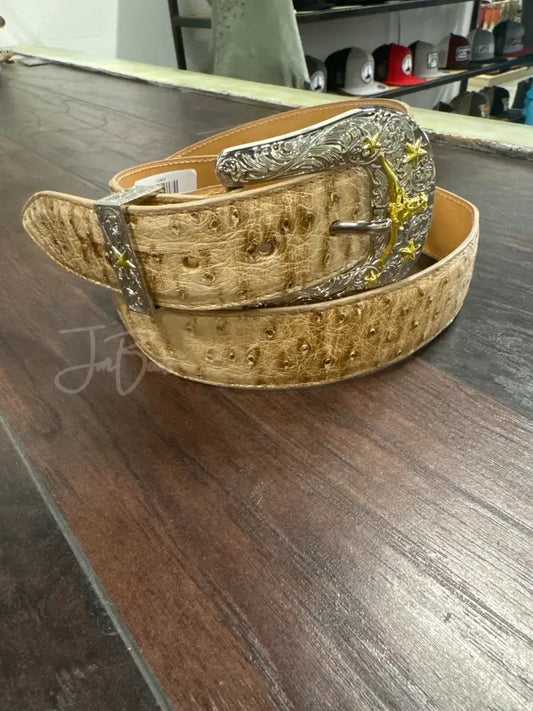 Belt OS Tan Bruciato - 1 1/2’’-sz 42 metal buckle