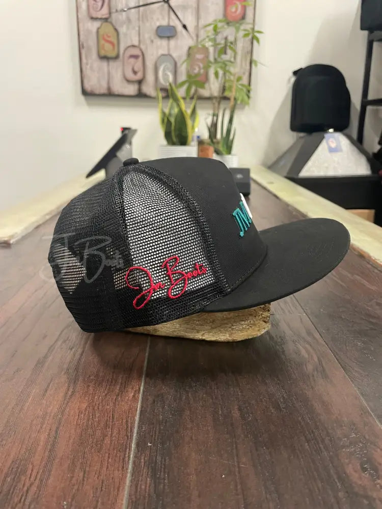 Black 3D Mexico JM Logo - Hats