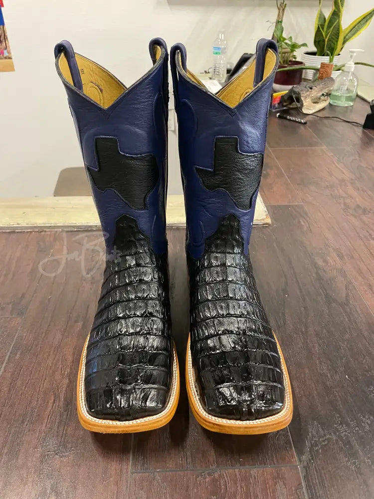 Black Caiman Tail - Cowboy boots