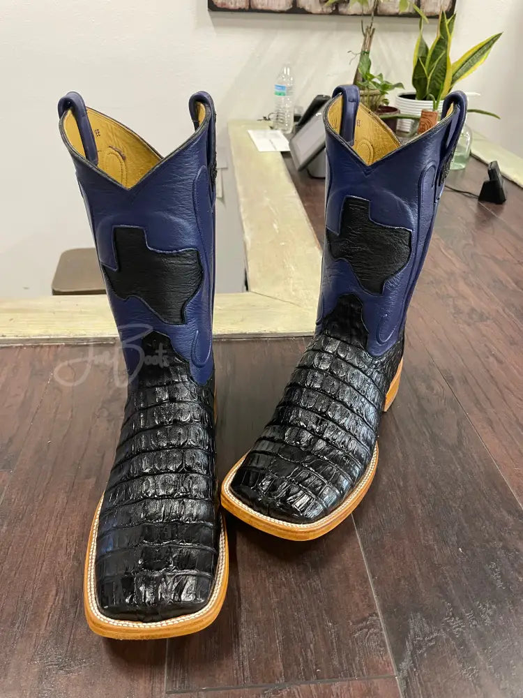 Black Caiman Tail - Cowboy boots