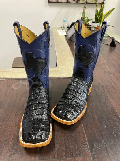 Black Caiman Tail - Cowboy boots