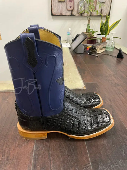 Black Caiman Tail - Cowboy boots