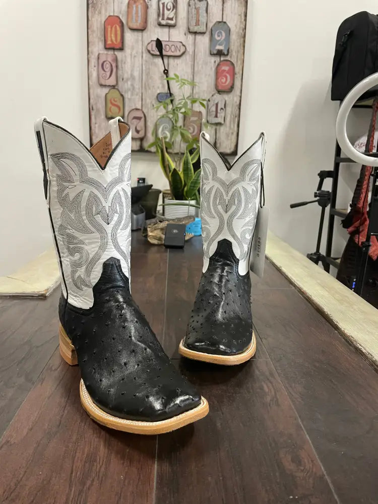 Black Ostrich - Boots