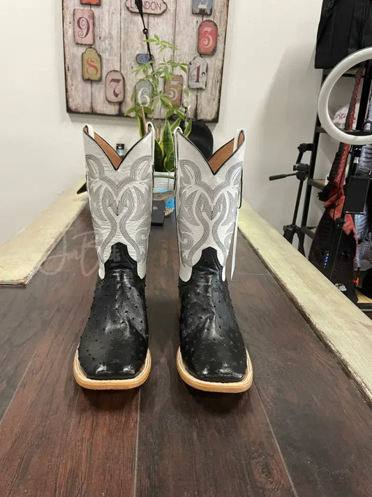 Black Ostrich - Boots