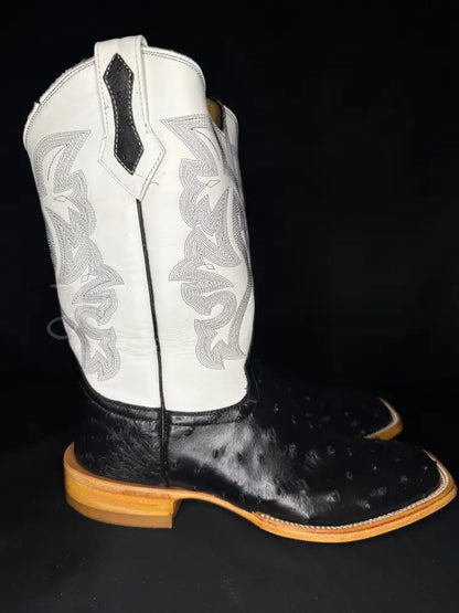 Black Ostrich Boots