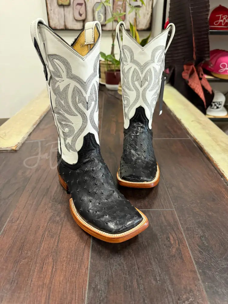 Black Ostrich DS - 7 EE - Boots