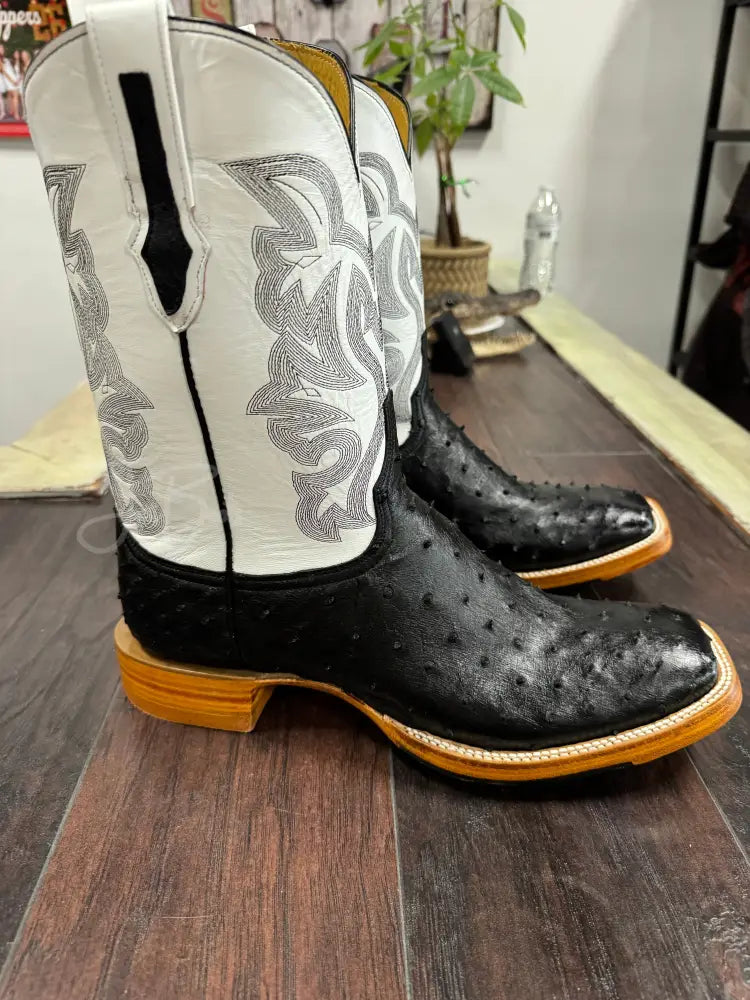 Black Ostrich Hybrid Sole - 13.5 E