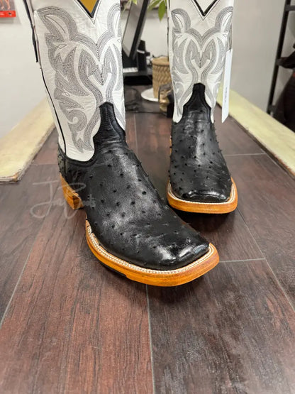 Black Ostrich Hybrid Sole - 13.5 E