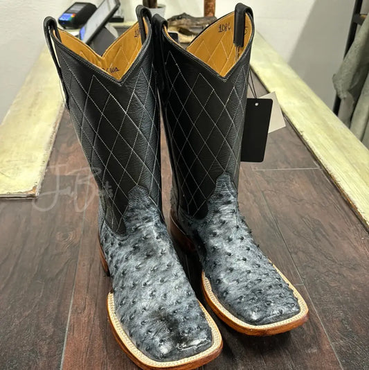 Black Rio Grande Ostrich - 9E - Boots