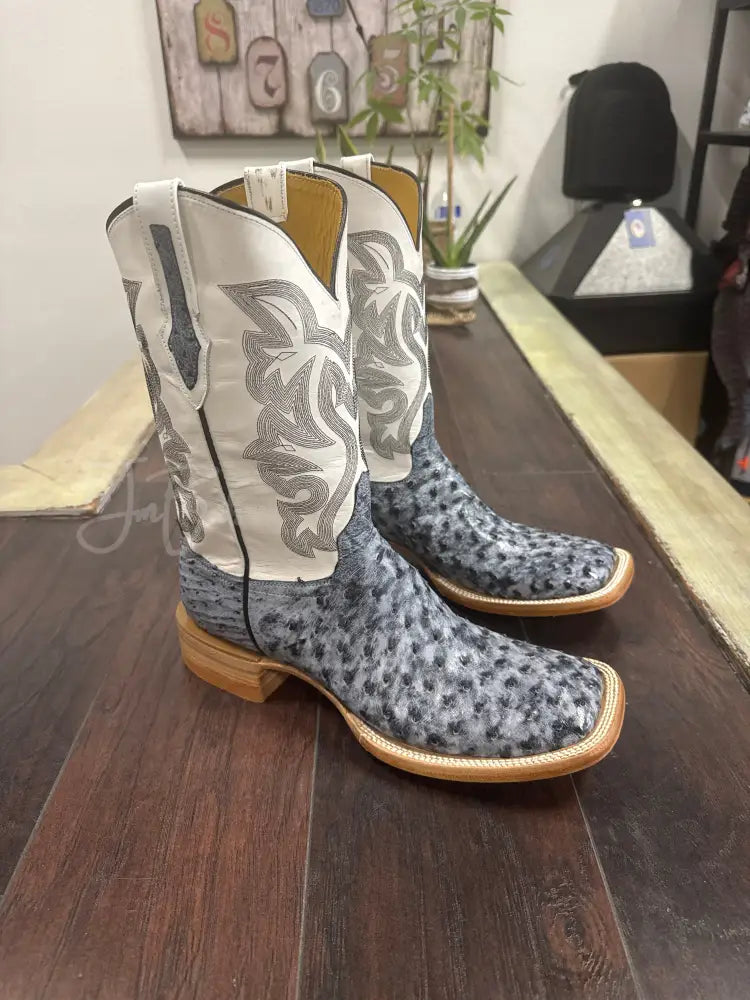 Black Rio Grande Ostrich Boots