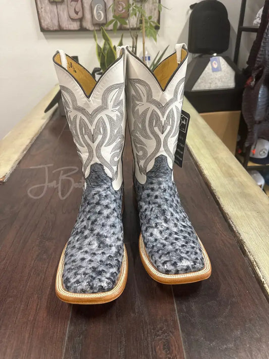 Black Rio Grande Ostrich Boots
