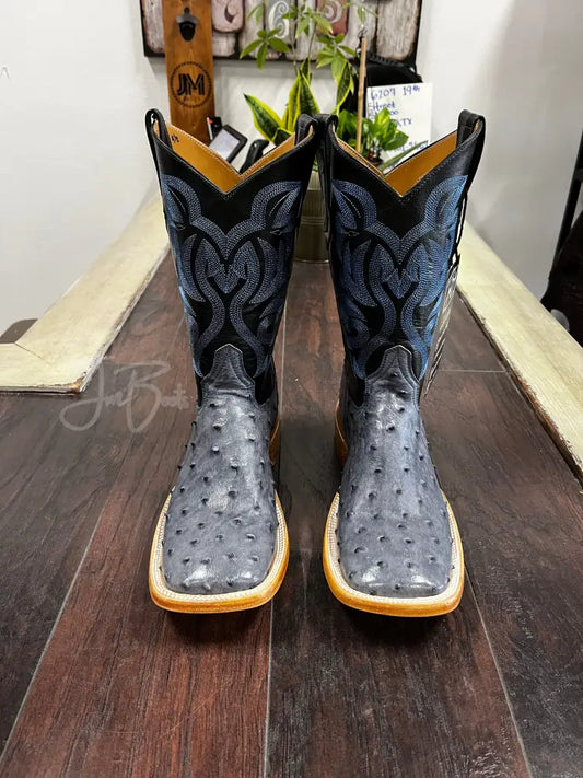Blue Jean Ostrich Boots