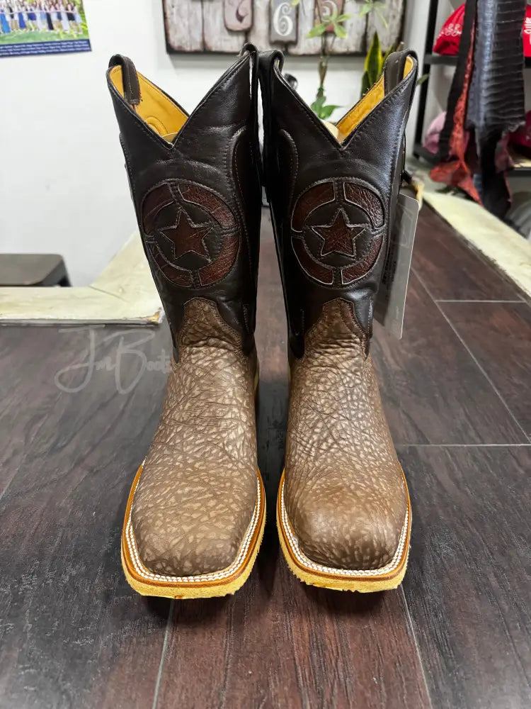 Bull Neck Brown Steel Toe - 9 E - Boots
