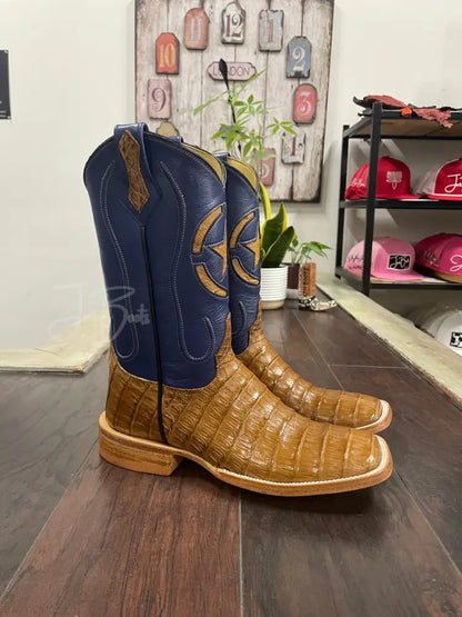 Caiman Belly-Antique Saddle - Cowboy boots