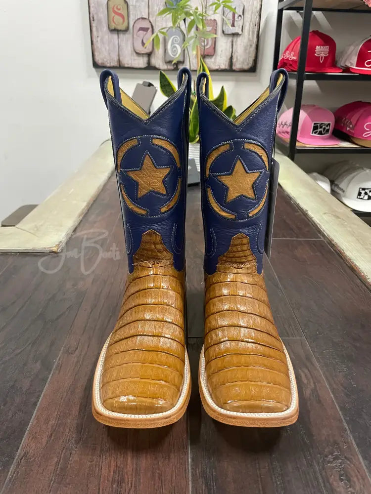 Caiman Belly-Antique Saddle - Cowboy boots