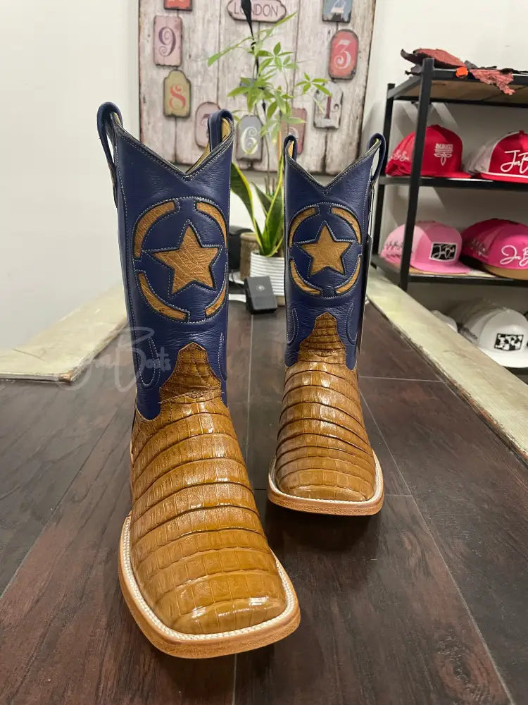 Caiman Belly-Antique Saddle - Cowboy boots