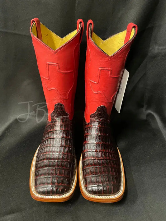 Caiman Belly- Black Cherry - Cowboy boots