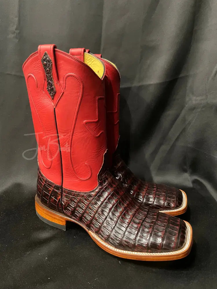 Caiman Belly- Black Cherry - Cowboy boots