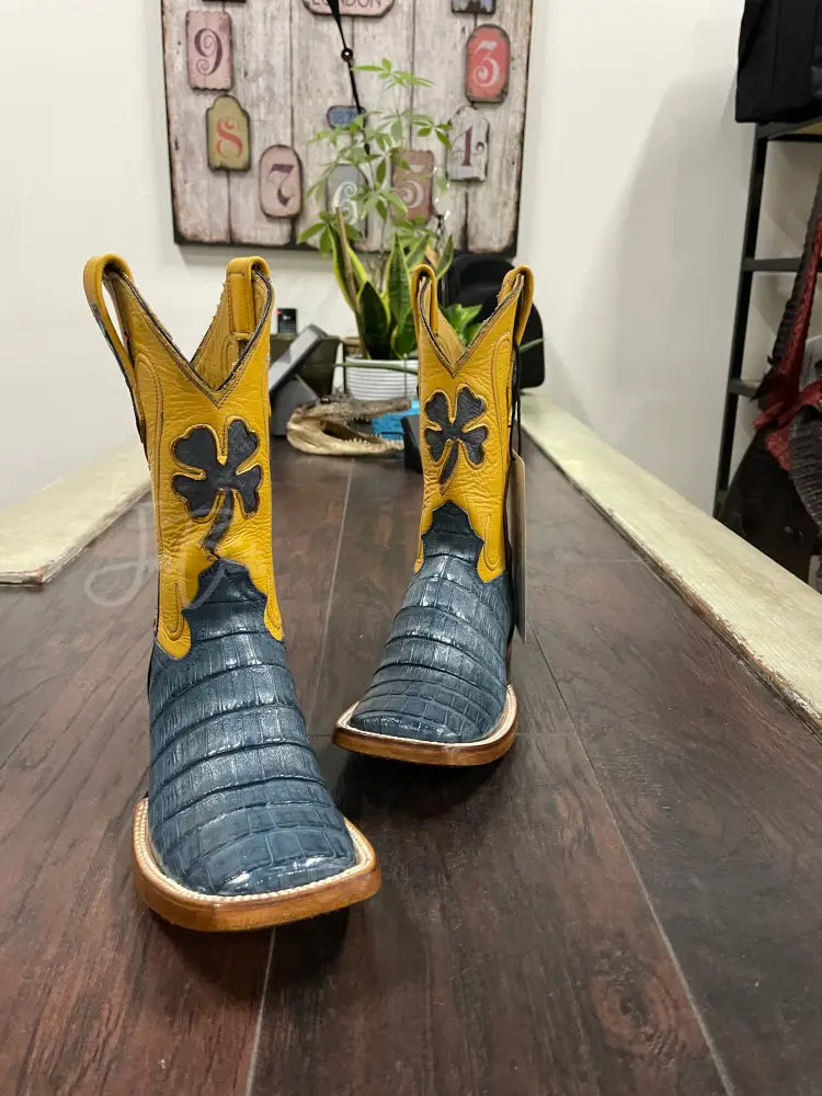 Caiman belly- Blue Jean - 13 youth - Boots