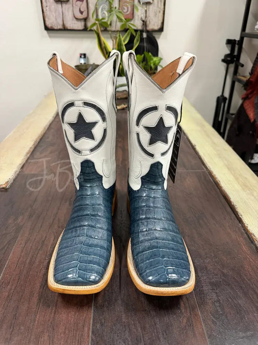 Caiman belly-blue Jean Boots