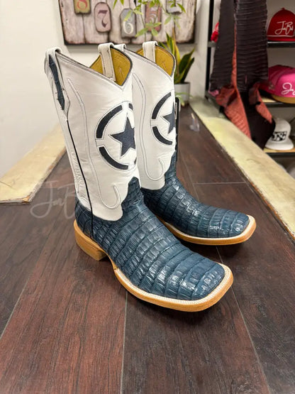Caiman belly-blue Jean Triple - Boots
