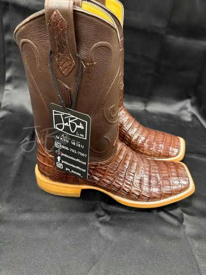Caiman Belly- Cigar Cowboy boots