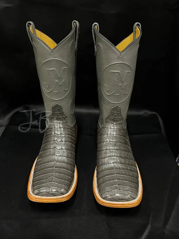 Caiman Belly Grey Boots