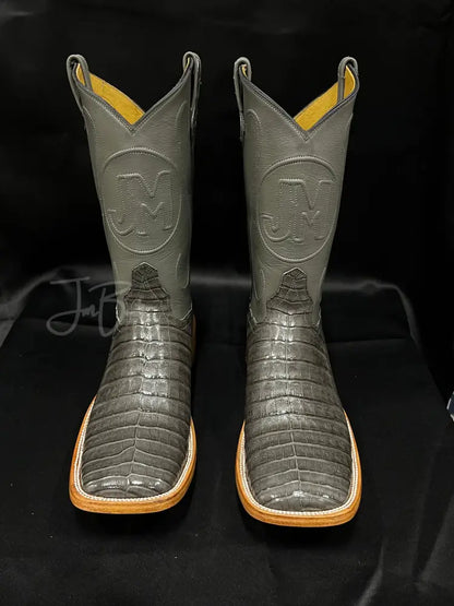Caiman Belly Grey Boots