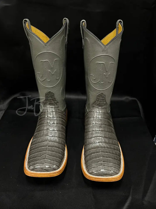Caiman Belly Grey Boots