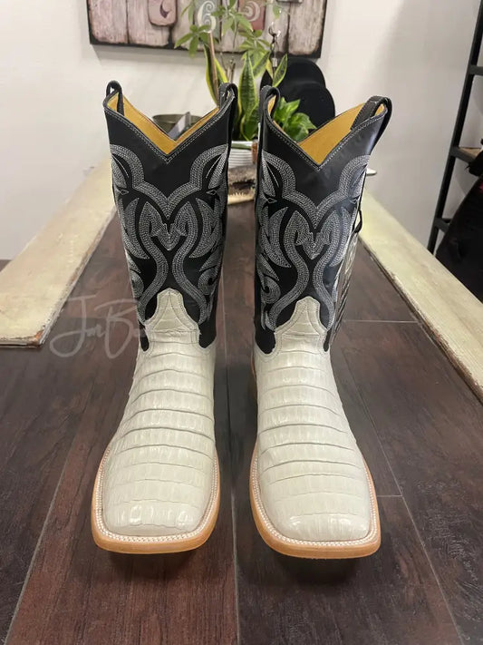 Caiman Belly- Hueso - Cowboy boots