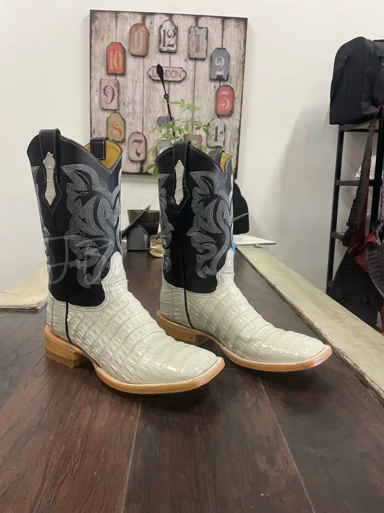 Caiman Belly- Hueso - Cowboy boots