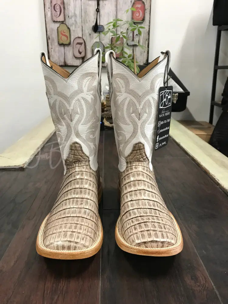 Caiman Belly- Winter Safari - 7.5 EE - Cowboy boots