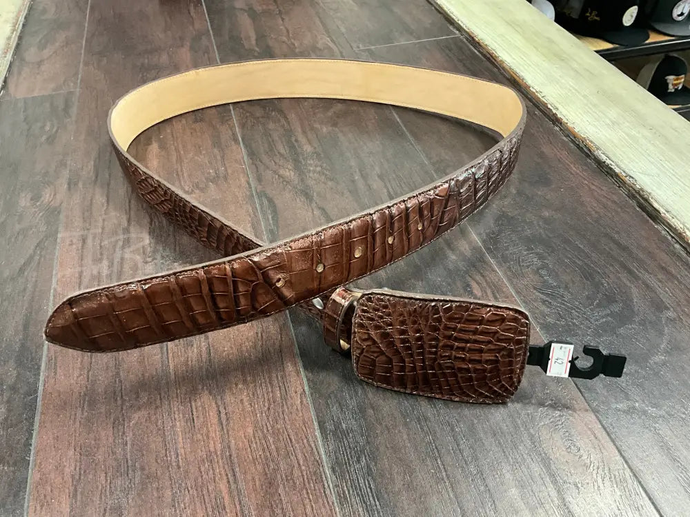 Caiman Belt- Cigar - 1 3/4- SZ 42