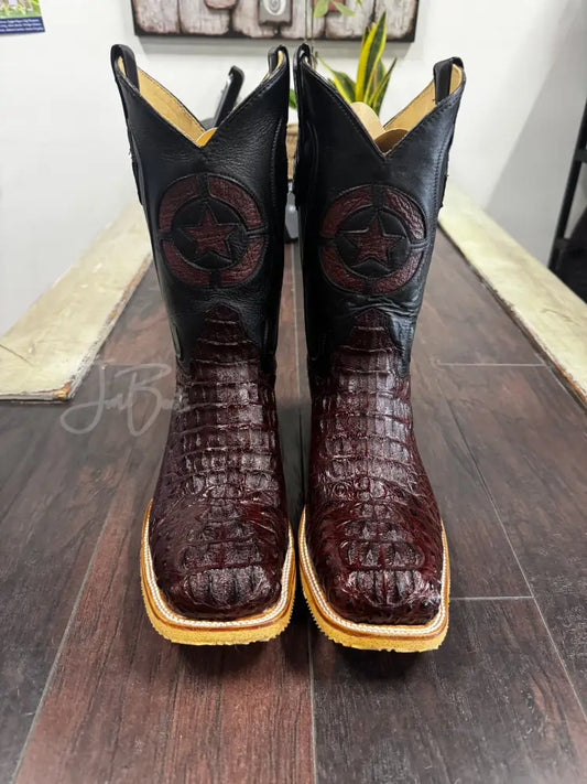 Caiman Hornback Black Cherry Steel Toe - 10EE - Boots