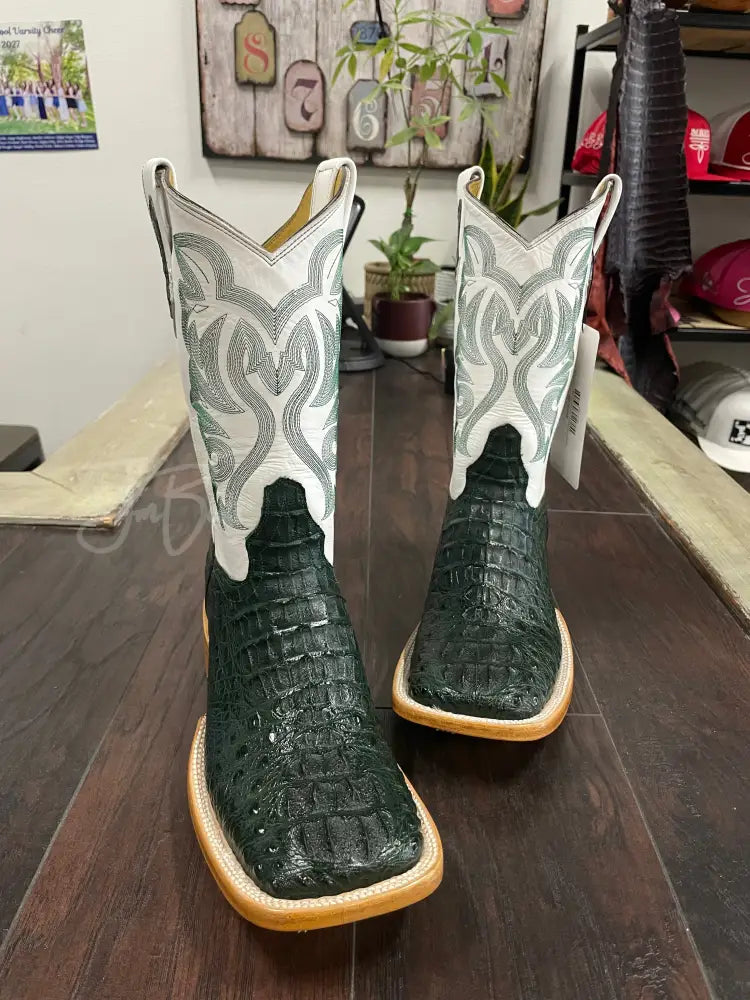 Caiman Hornback- Emerald Green - 10 1/2 EE - Boots