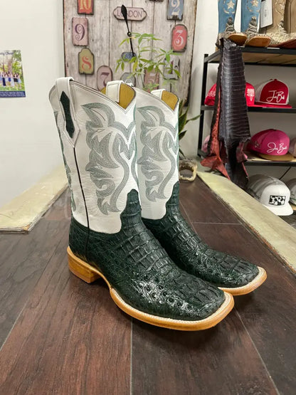 Caiman Hornback- Emerald Green - 10 1/2 EE - Boots