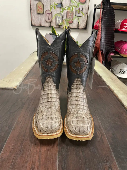 Caiman Hornback Natural Steel Toe - 9 D - Boots