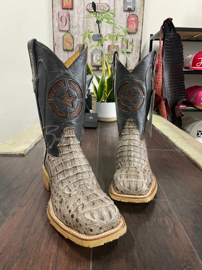 Caiman Hornback Natural Steel Toe - 9 D - Boots