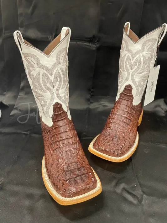 Caiman Hornback Waxy Cigar 12 EE Cowboy boots