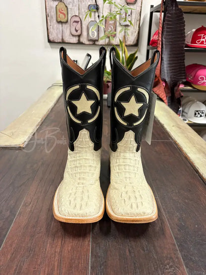 Caiman Nuca- Hueso - 8 1/2 D - Cowboy boots