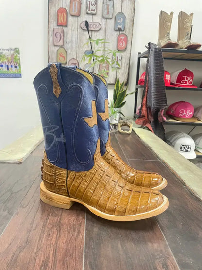 Caiman Tail-Antique Saddle - 10 EE - Men’s western boots