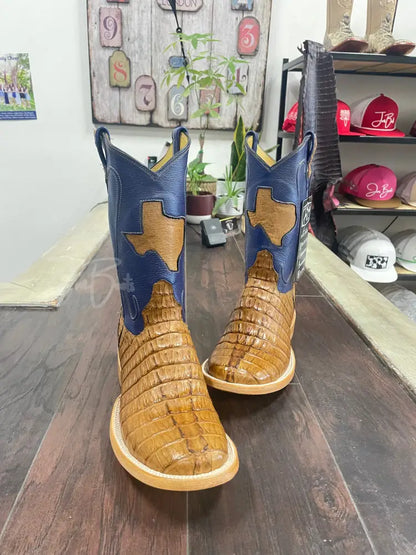Caiman Tail-Antique Saddle - 10 EE - Men’s western boots