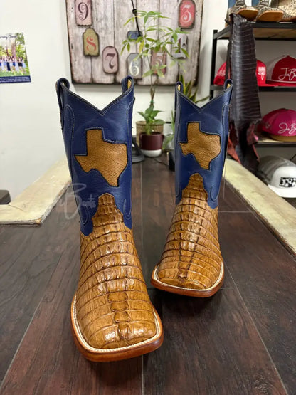 Caiman Tail-Antique Saddle - 11 EE - Men’s western boots