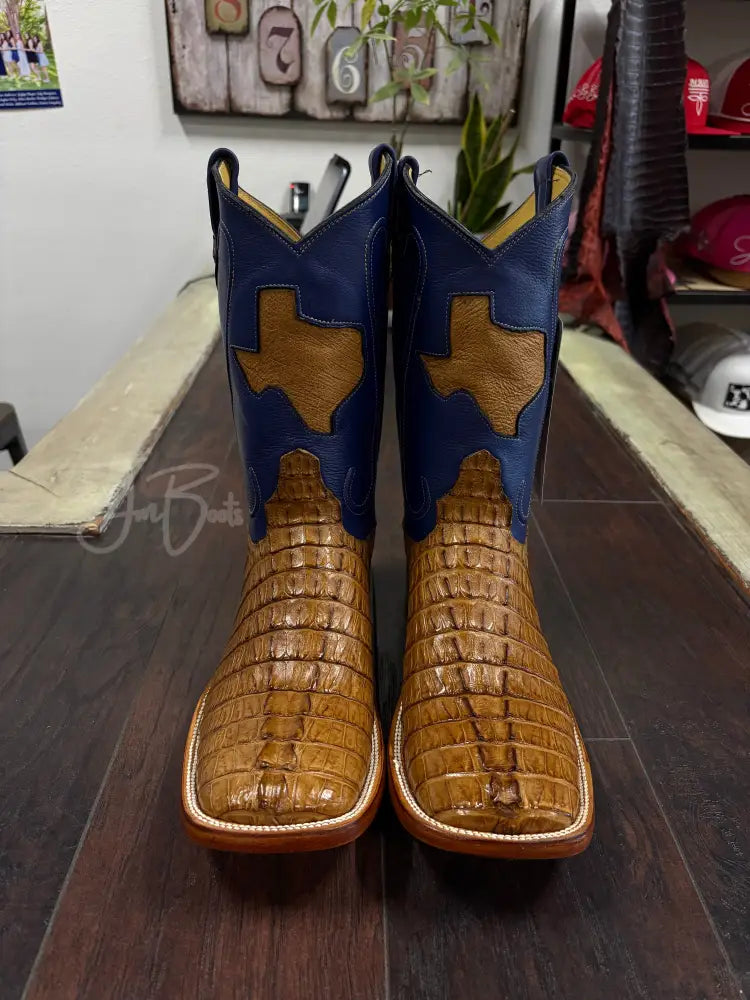 Caiman Tail-Antique Saddle - 11 EE - Men’s western boots